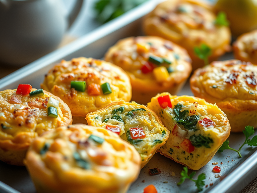 Herzhafte Ei-Muffins mit Gemüse – Perfektes Low-Carb-Frühstück